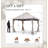 Outdoor Galvanized Steel Gazebo, 10x12 FT, Double Roof Canopy with Mosquito Net for Patio, Garden, Backyard Use
