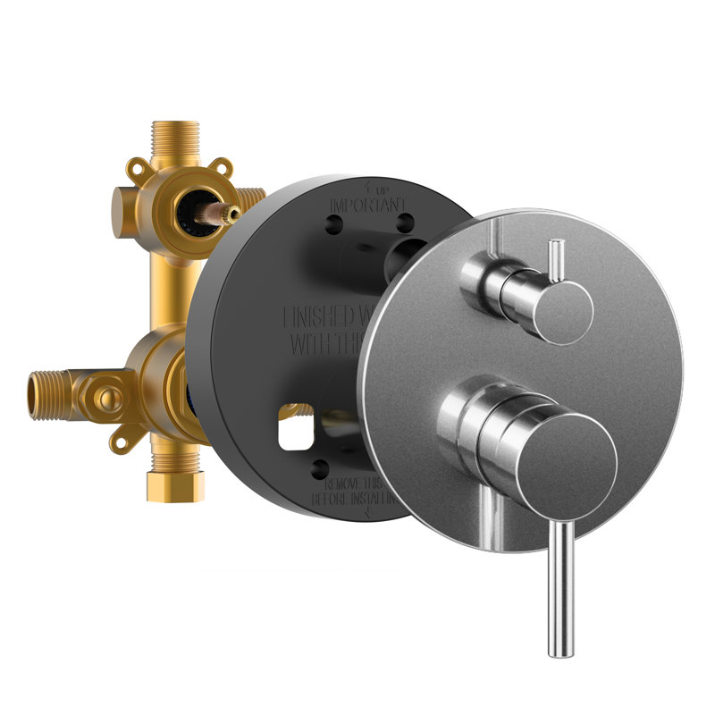 Refuge Complete Shower System with Rough-in Valve, 2.5, Chrome