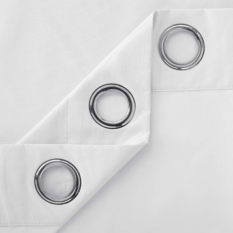 Oaklen Blackout Curtain Pair, White, 117cm wide x 183cm high