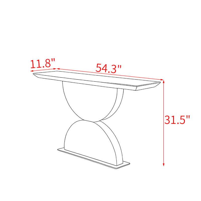 Nouvelle console en bois massif de style chinois, H 31,5 po x l 54,3 po x P 11,8 po