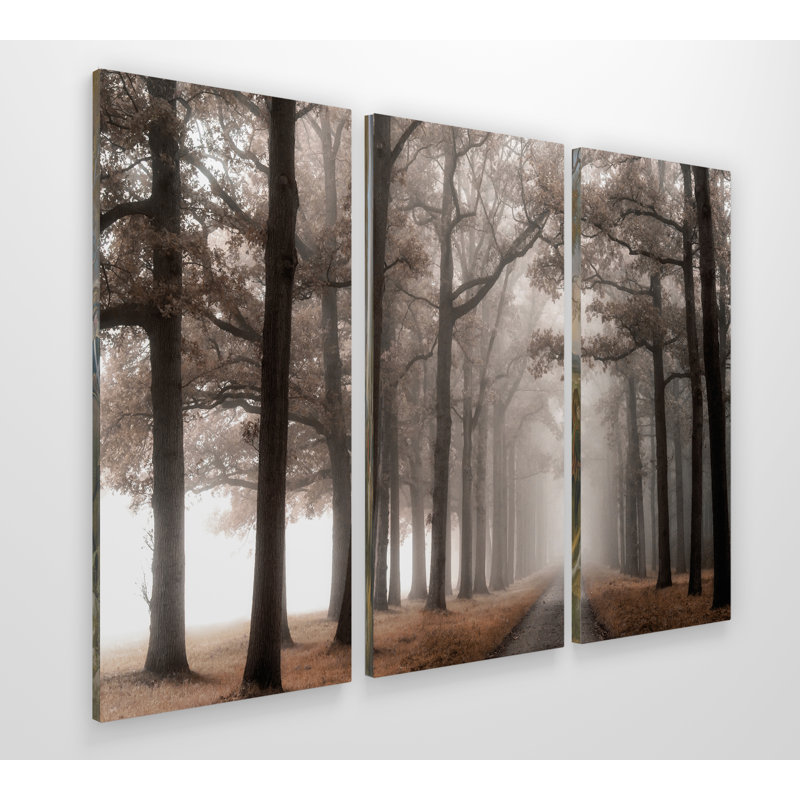 «Misty Road», image multi-pièces sur toile tendue, H 32 po x l 48 po x P 1,5 po
