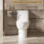 Cuvette Alvantor une pièce à cuvette simple à double chasse 1,17 / 1,6 GPF hauteur ADA 17 po avec siège à fermeture douce blanc