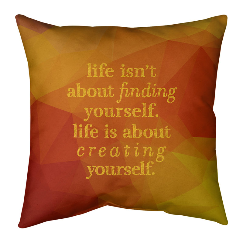 Coussin de citation en faux gemme, 18 po x 18 po, Jaune ambre