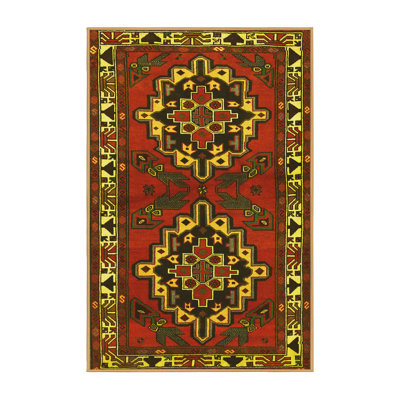 Haziel Washable Oriental Indoor Rug