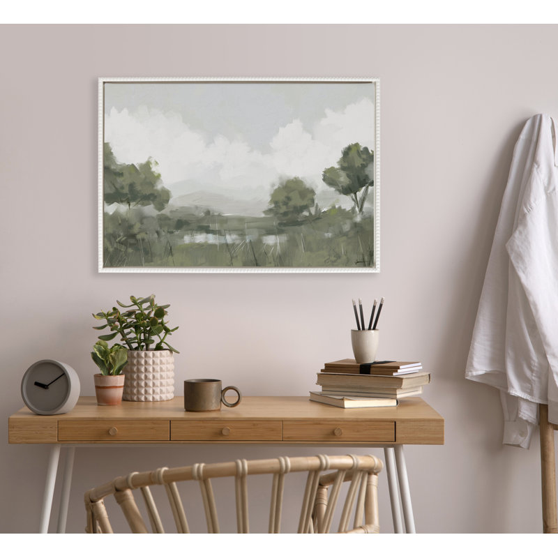 "Shades of Olive" par Mary Sparrow, reproduction d'art sur toile encadrée
