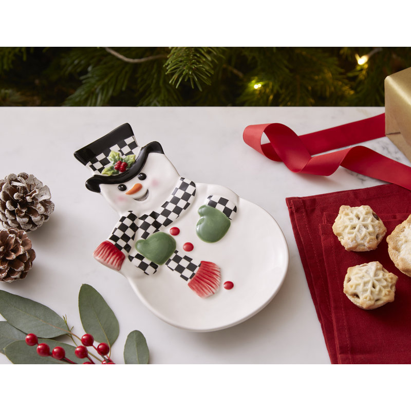 Christmas Tree SNOWMAN DISH