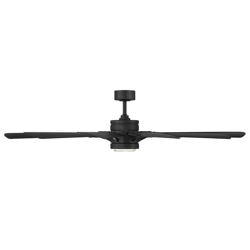 65" Wyndmill 12 - Blade Indoor/Outdoor Smart Ceiling Fan with Remote Control and LED Light Kit Included, Works With Alexa and iOS / Android App