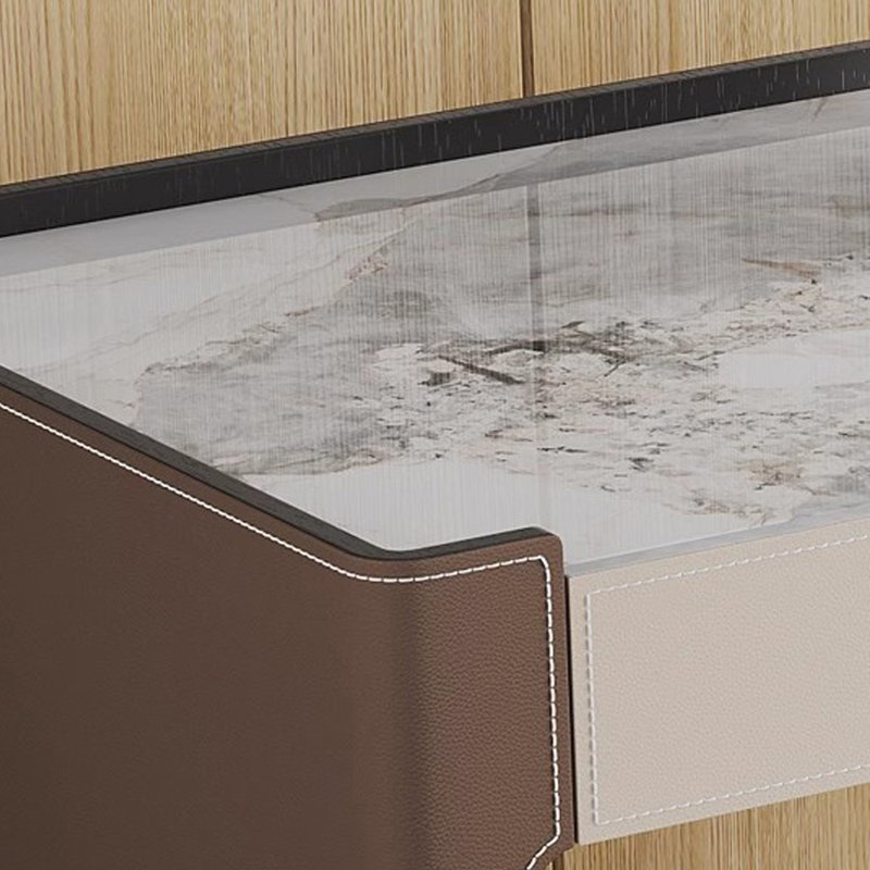 Simple Light Luxury Rock Slab Rectangular Desk, 29.92" H x 78.74" W x 23.62" D