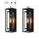 Polikron Classic Outdoor Wall Sconce 1 Light with Dusk to Dawn in Matte Black Rectangular