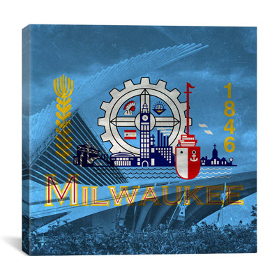 Milwaukee drapeau, milwaukee musée, impression sur toile