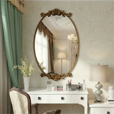 Miroir ovale en verre trempé Lunara