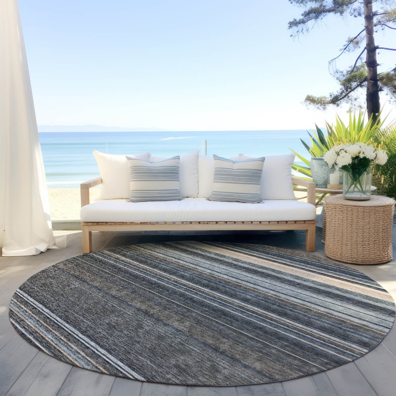 Chayden rug with non-slip backing, Rond 8 pi