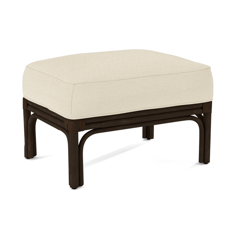 Boca Ottoman, Brown Geometric, 0456-33, Coffee