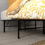 Black Steel Full Platform Bed Base - Construction, Tool Installation, 14 Inch High, Supports 2000 Lbs Foundation High Strength, 5 Minute Setup, No Box Spring, Underbed Storage Space