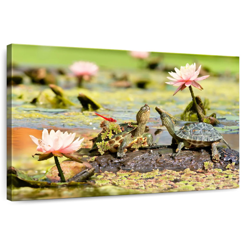 Brampt Flower Pond Turtles, 34" H x 51" W