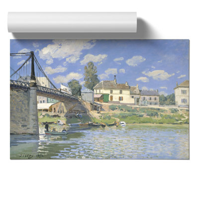Bridge At Villeneuve-La-Garenne by Alfred Sisley - No Frame Painting