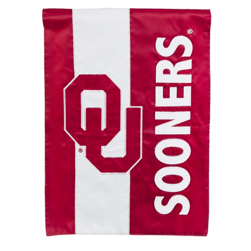 Drapeau de maison en polyester à 2 côtés NCAA 44 x 28 po, University d'Oklahoma, H 18 po x l 12,5 po
