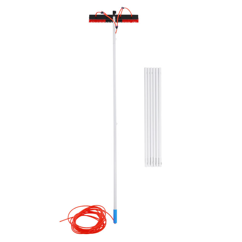 Adjustable Window Aluminum Cleaning Tool With Brush, 291.56" H x 21.65" W x 3.15" D