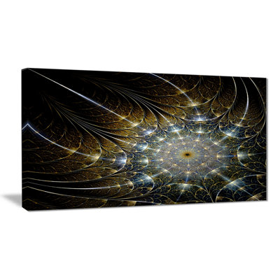 Symétrique fleur brune fractale - impression sur toile tendue
