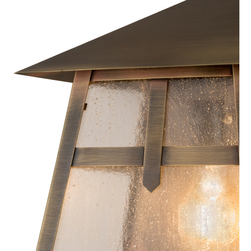 Rustic Lodge Solid Brass Wall Light, Brown