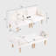 Canapé double pliable en velours pour salon