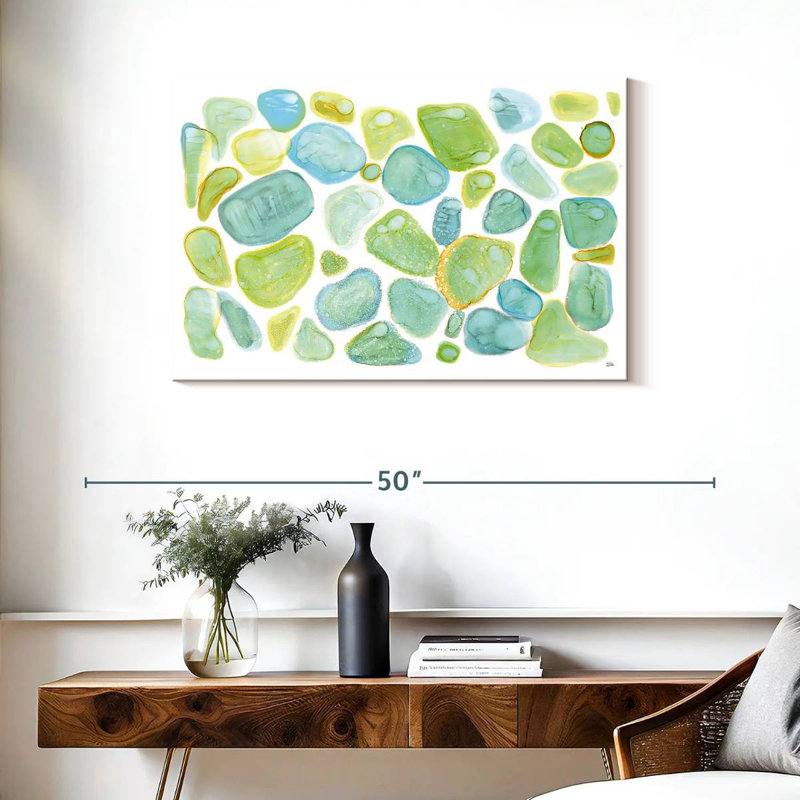 Abstrait de verre de mer Avery, H 24 po x l 36 po