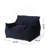 Allea Velveteen Bean Bag Chair With Armrests-499044661-499044663