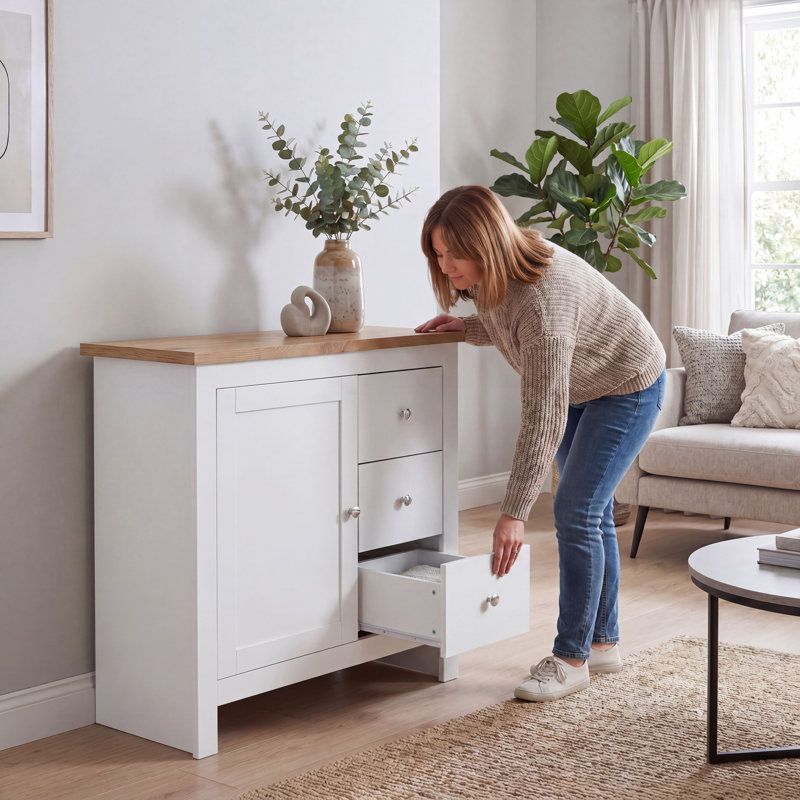 Beacsfield 79Cm W 3 Drawer Sideboard, White