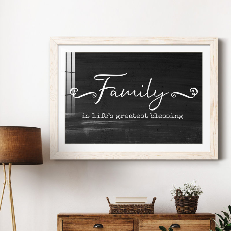 Greatest Blessing - Art textuel avec cadre photo, H 24 po x l 18 po x P 1,5 po, Cadre blanc