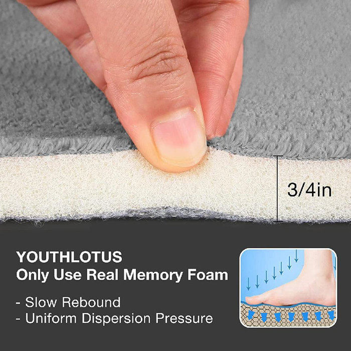 Latitude Run® Langen Memory Foam Bath Mat | Wayfair