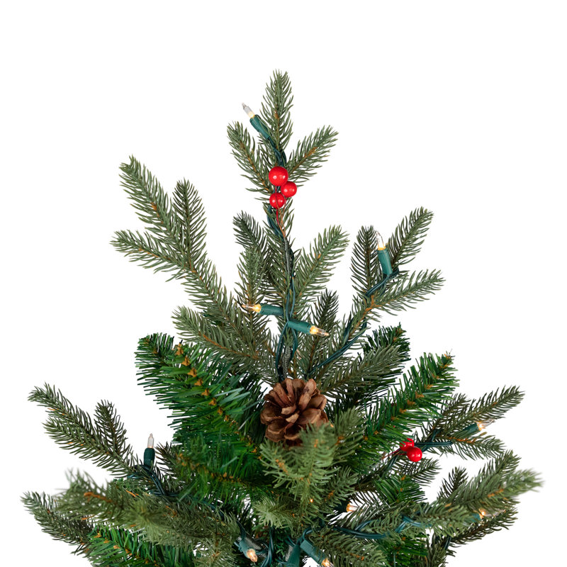 Artificial Cedar Christmas Tree with Lights, 7'5"