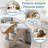 PETMAKER Foldable Pet Stairs for Small Dogs & Cats – 3 Step Non-Slip Indoor/Outdoor Pet Steps with Safety Locking Pins for Bed, Couch & Car, Easy Access for Puppies, Senior Pets & Small Animals (Tan)-126451234