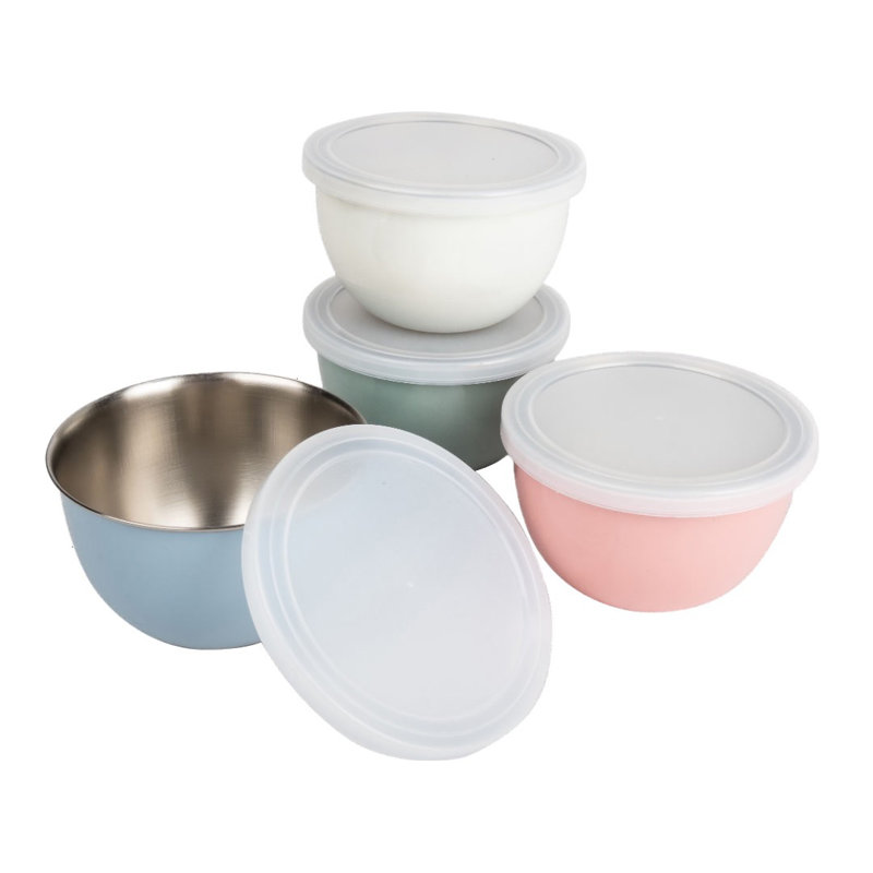 Ensemble de 4 contenants à condiments en acier inoxydable 8 oz