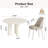 46.06" Modern Round Cream White Dining Table Set with 4 Chairs for Kitchen, Bar, Living Room, Small Space-765090260-765090283