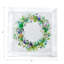 Wreath Flowers Hemstitch Cocktail 6" Linen/Cotton Napkin-122609849