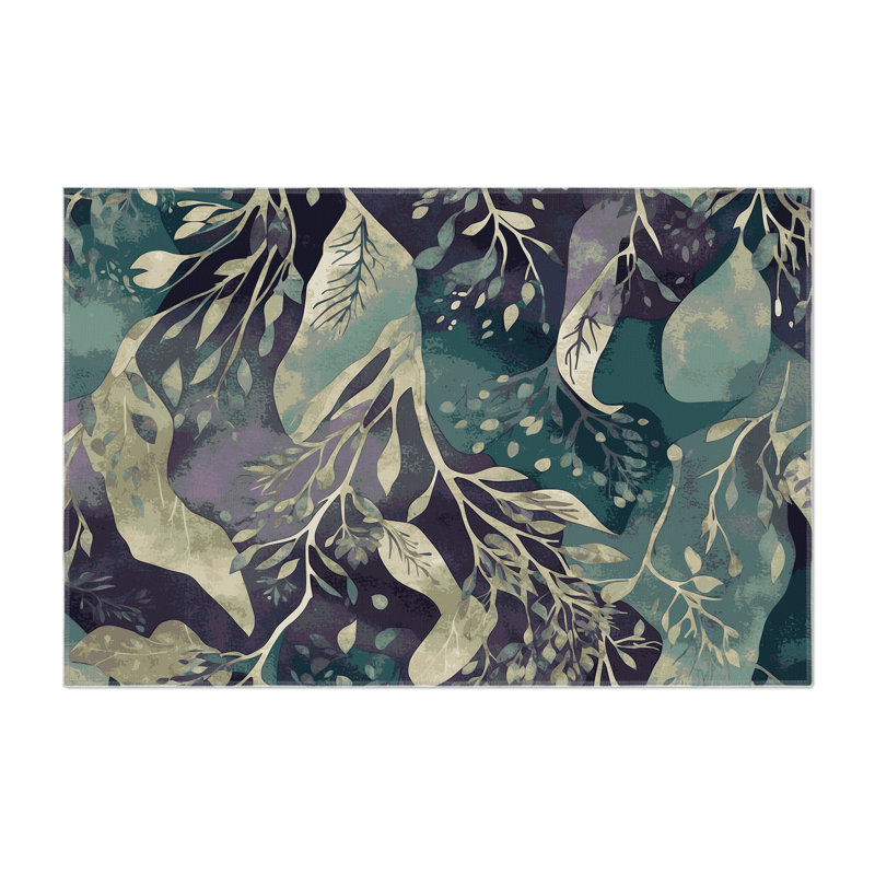 Verdant Cosmos Indoor And Outdoor Area Rug, Rectangle 3' x 5'