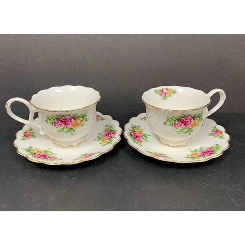 Tasse à thé et soucoupe Country Roses