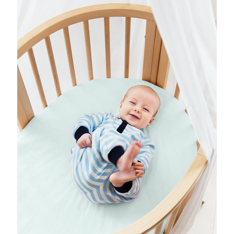 Stokke Sleepi Mini Fitted Crib Sheet, Powder Blue