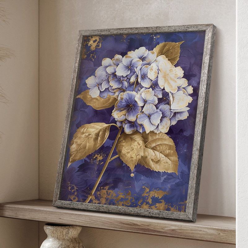 Reproduction encadrée FLORAL Series CCXVI - bois massif, 11" H x 9" W