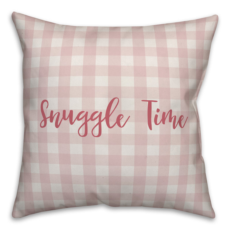 Plaid Throw Pillow, Pillow Cover, Pink