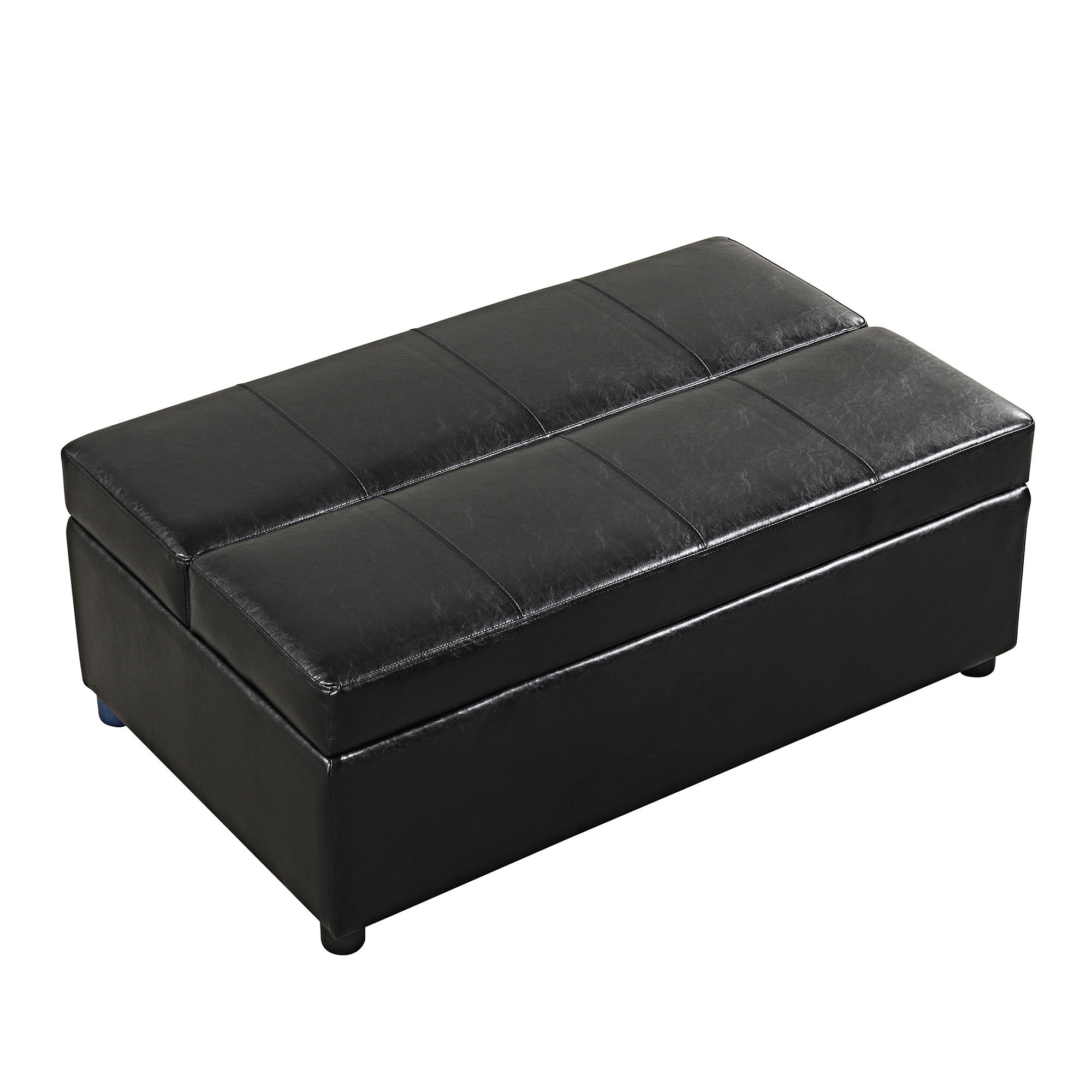 Latitude Run® Twin Size Folding Ottoman Sleeper Bed Upholstered Sofa ...