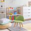 Tabouret en bois rembourré, lin, enfants-1435115883