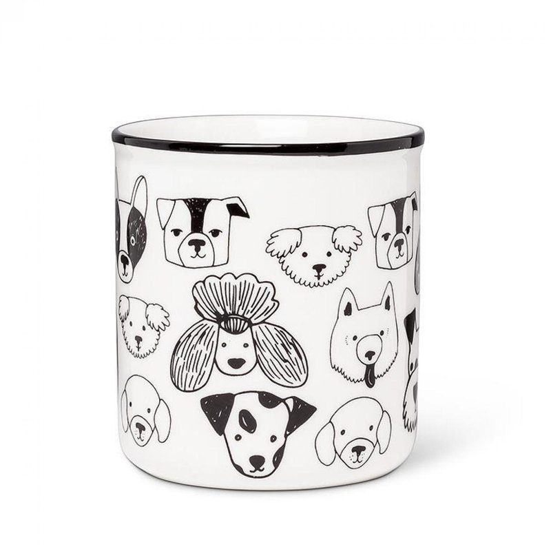 Tasse simple à visage de chien