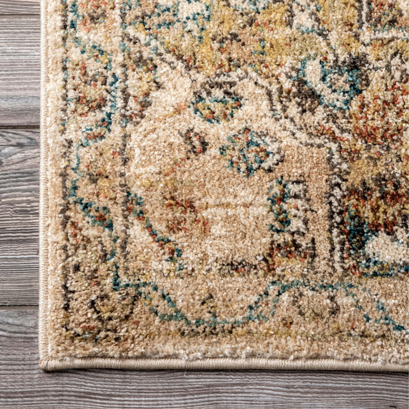 Oriental Indoor Rug, Rectangle 6'7" x 9'