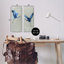 «Flying Cranes Abstract Birds Expressive Blue Animal Flight», ensemble de 2 impressions-104597449-104597453