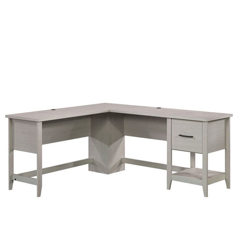 Bureau en L, finition blanche