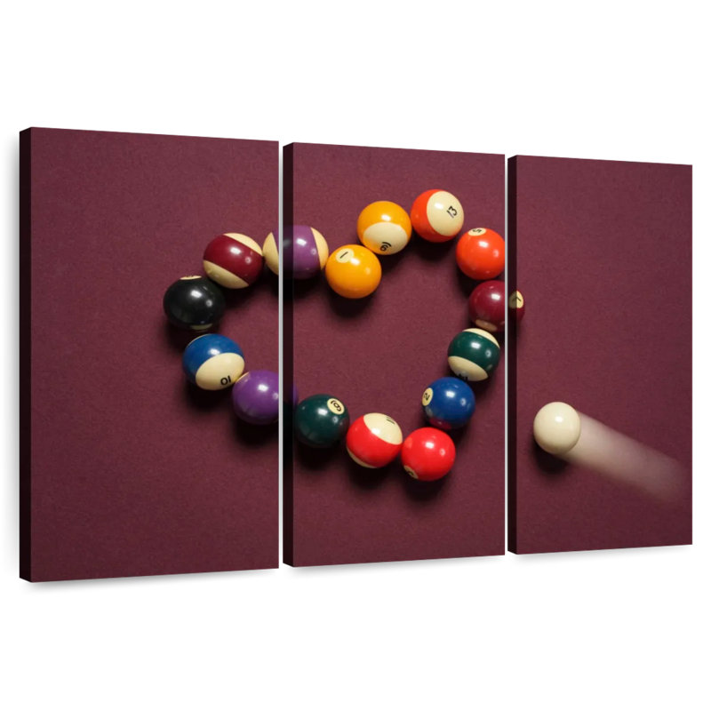 Boule de billard Senne Heart, H 24 po x l 38 po