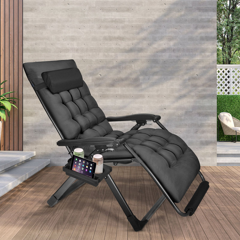 Fauteuil très grand pliable Bucero, Noir