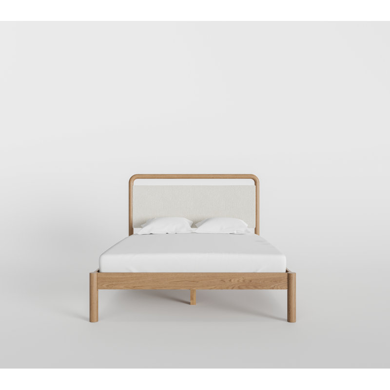 Ardin Queen Natural Solid Wood Bed, Natural, Queen