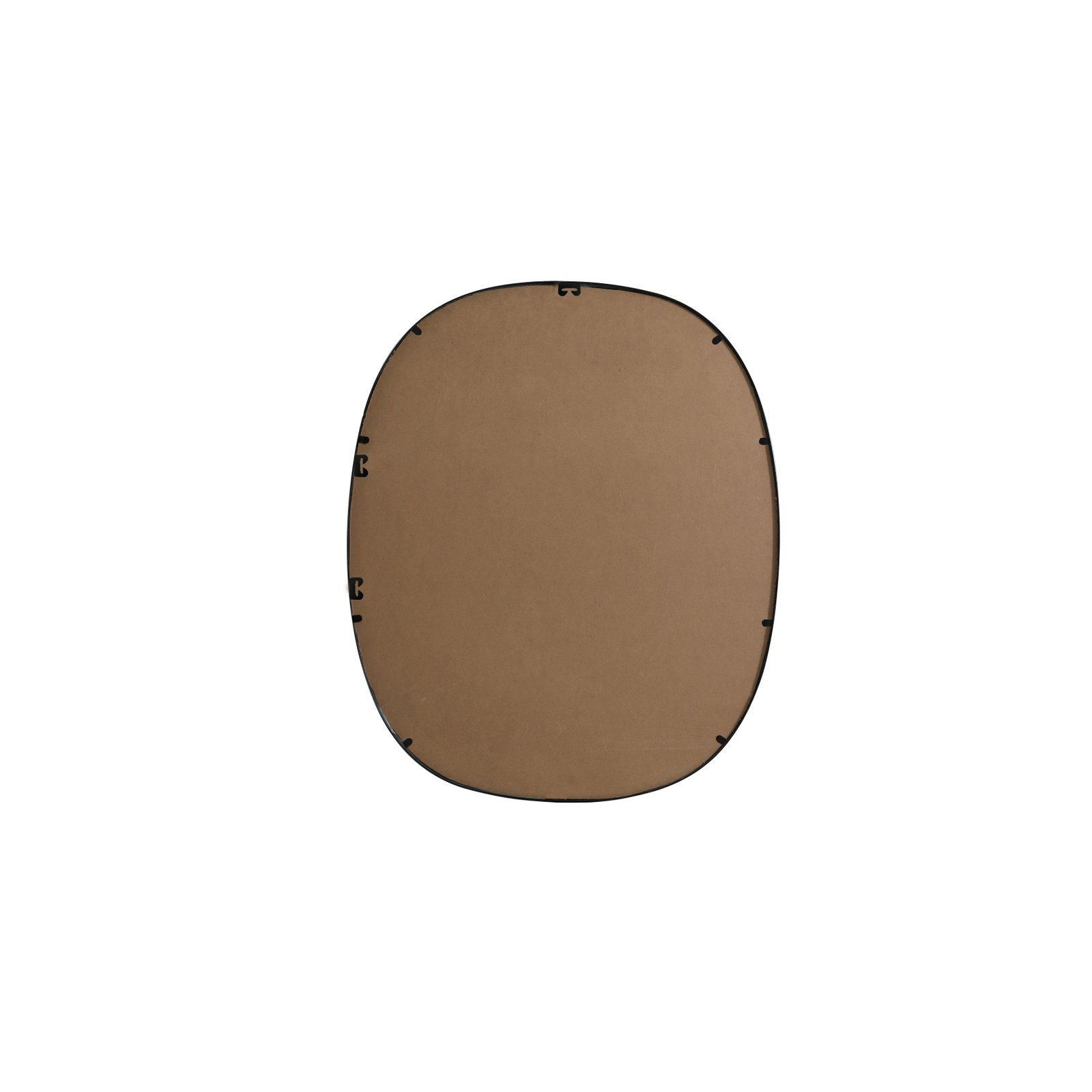 Sabine Metal Curved Oval Wall Mirror, Black, 36" x 30"